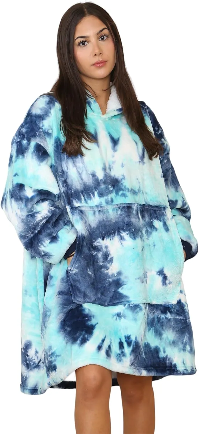 MS9 Women's Oversized Wearable Blanket Fleece Hoodie Sherpa Soft and Warm Lining