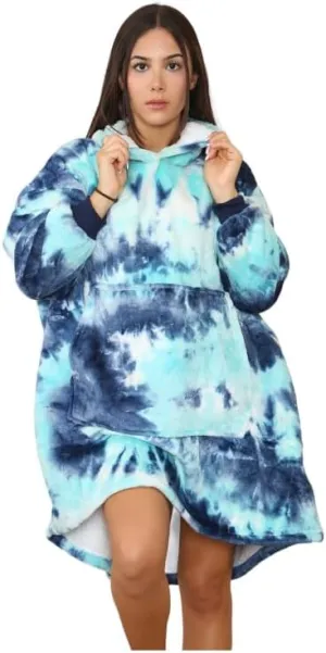 MS9 Women's Oversized Wearable Blanket Fleece Hoodie Sherpa Soft and Warm Lining