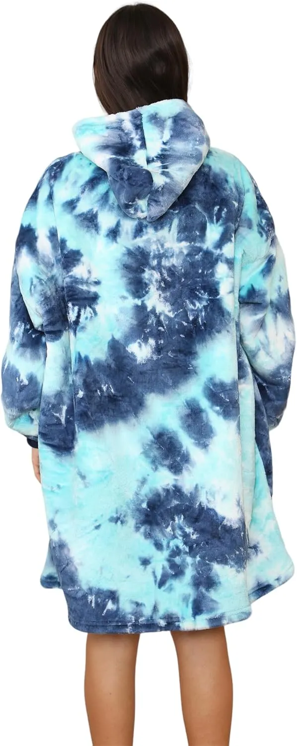 MS9 Women's Oversized Wearable Blanket Fleece Hoodie Sherpa Soft and Warm Lining