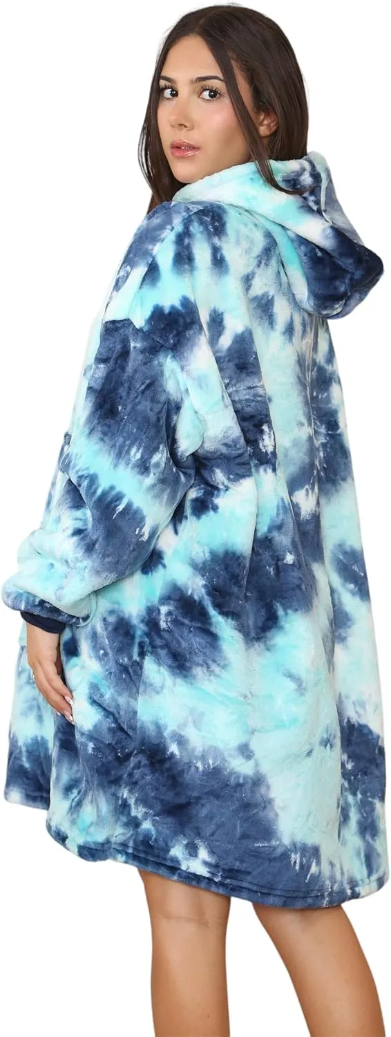 MS9 Women's Oversized Wearable Blanket Fleece Hoodie Sherpa Soft and Warm Lining