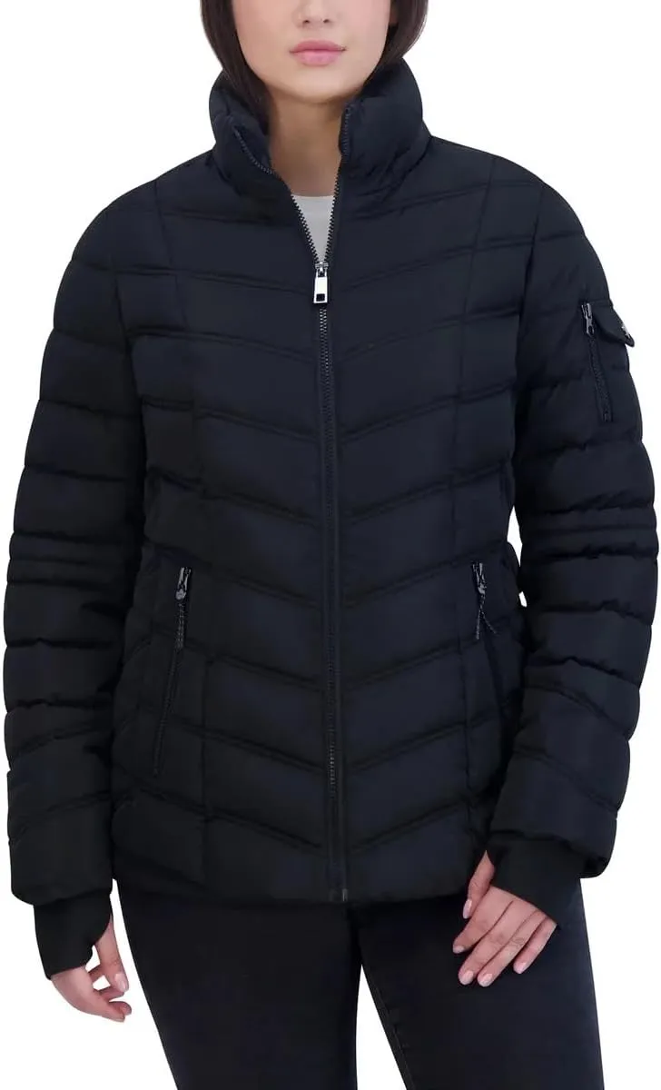 Nautica Ladies' Puffer Water Resistant with Faux Fur Hood