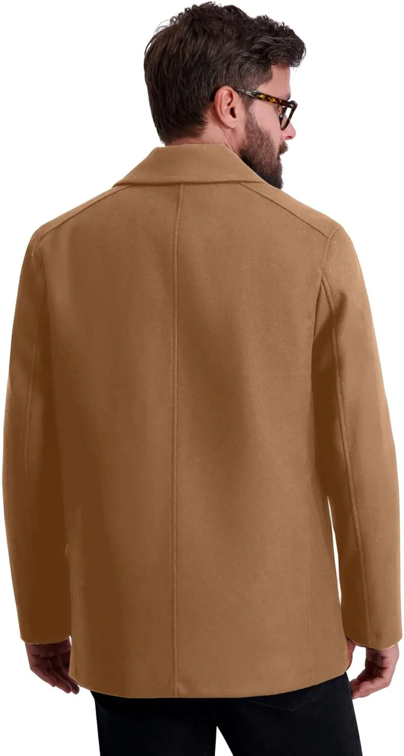 Nautica Men's Peacoat Wool Blend Double Breasted Winter Coat