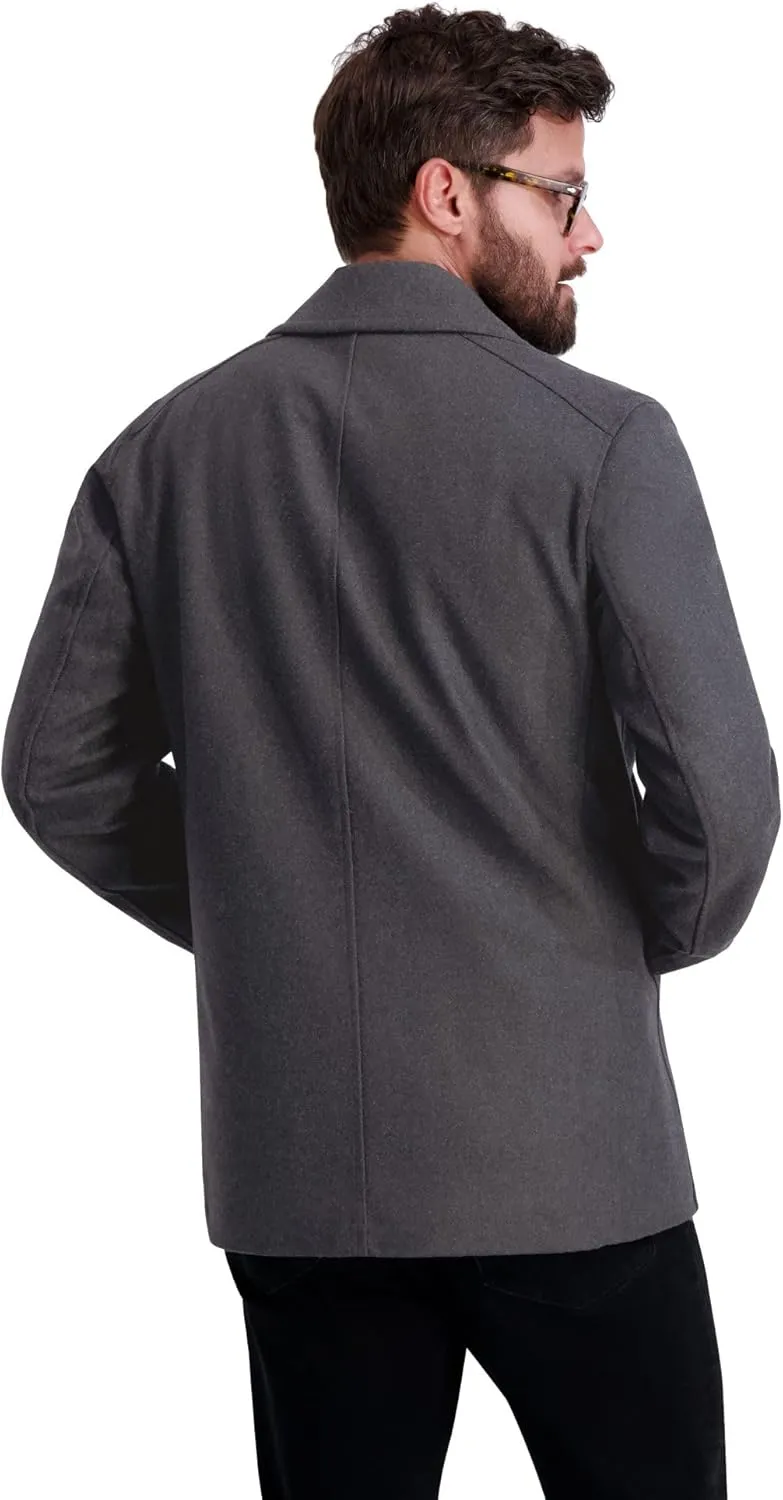 Nautica Men's Peacoat Wool Blend Double Breasted Winter Coat
