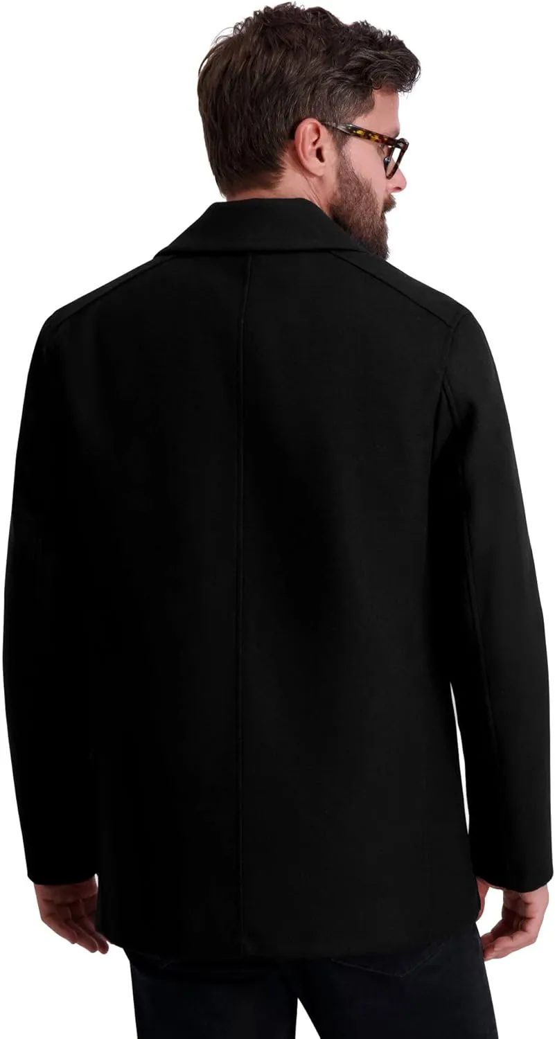 Nautica Men's Peacoat Wool Blend Double Breasted Winter Coat