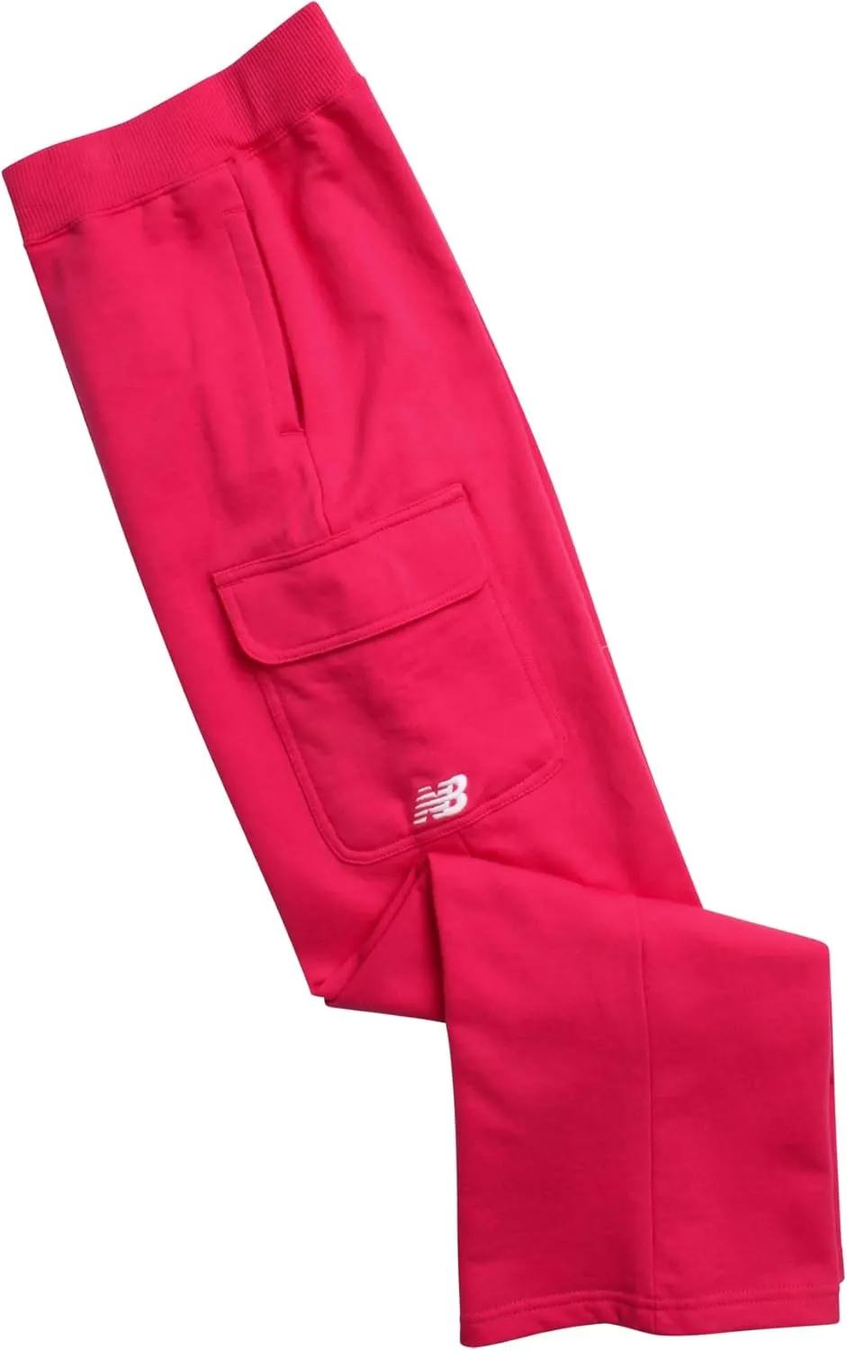 New Balance Girls' Pants - Soft Cotton Blend Fleece Wide Leg Cargo Pants - Lightweight Jogger Sweatpants for Girls (7-16)
