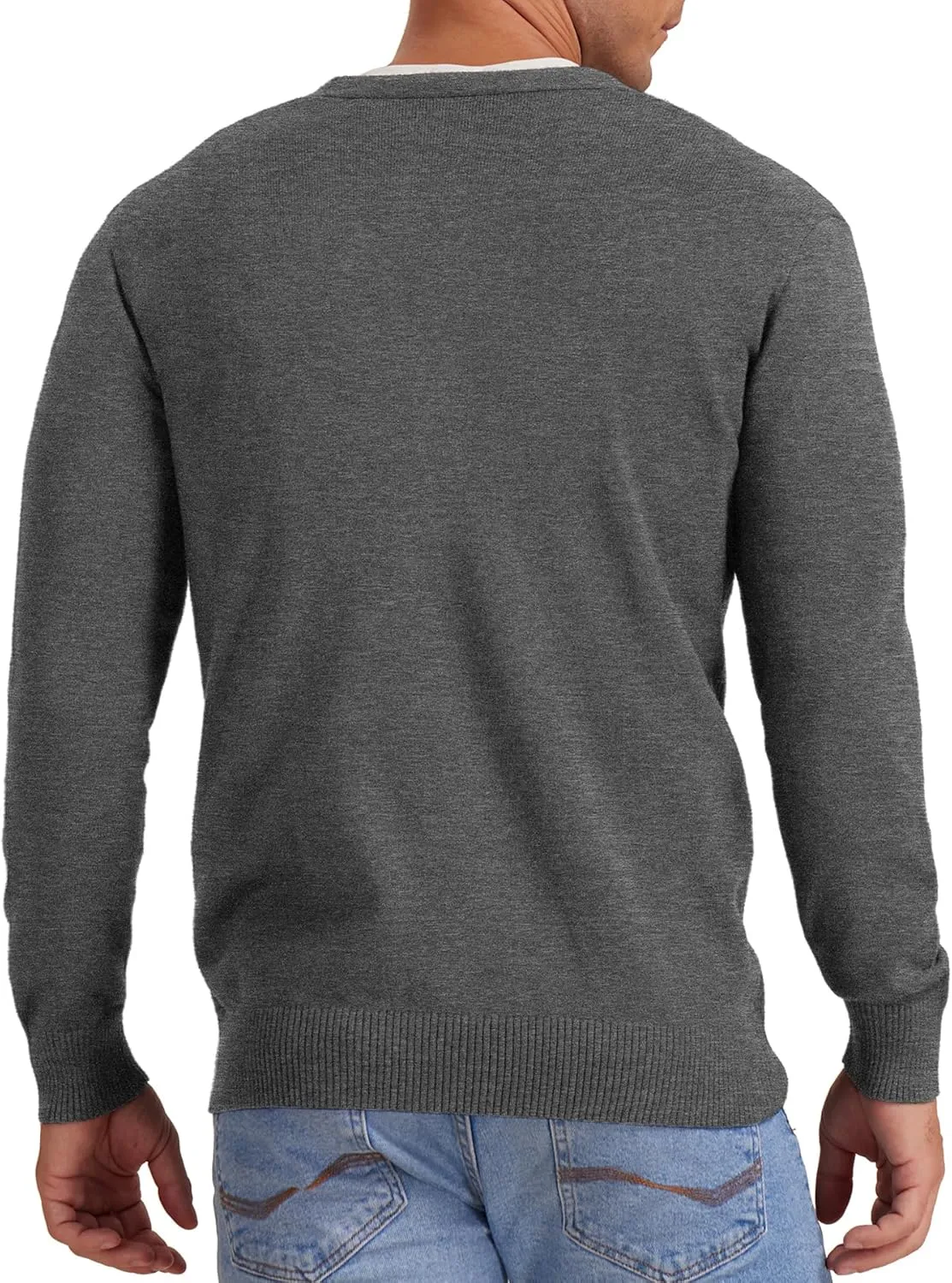 NITAGUT Men's Vintage Striped Long Sleeve Cardigan Sweater with Button V Neck Knitted Sweaters