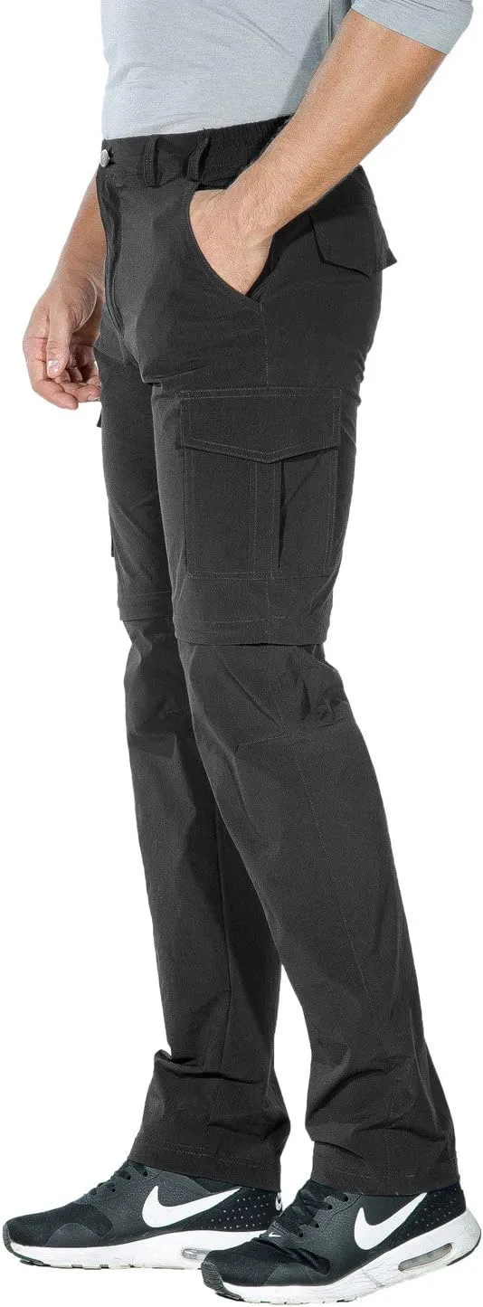 Nonwe Men's Outdoor Quick Dry Water-Resistant Hiking Pants with Drawstring Hem