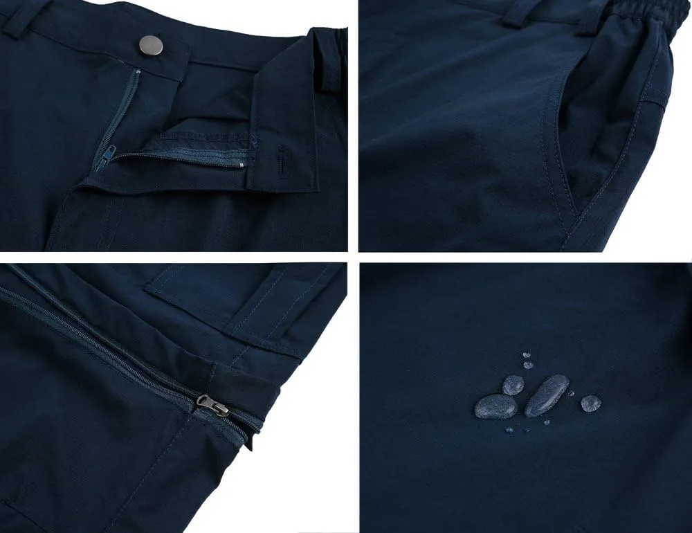 Nonwe Men's Outdoor Quick Dry Water-Resistant Hiking Pants with Drawstring Hem