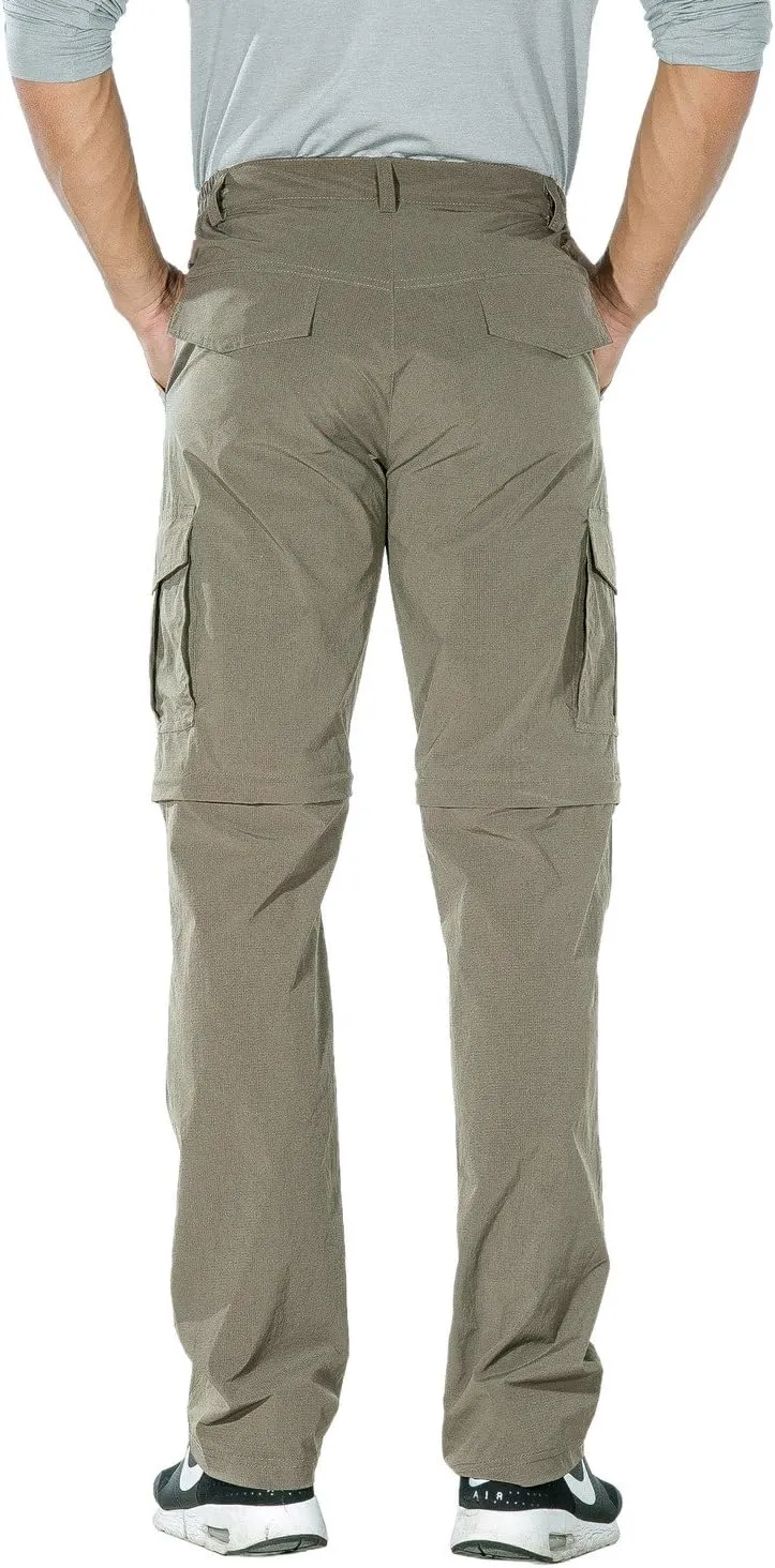 Nonwe Men's Outdoor Quick Dry Water-Resistant Hiking Pants with Drawstring Hem