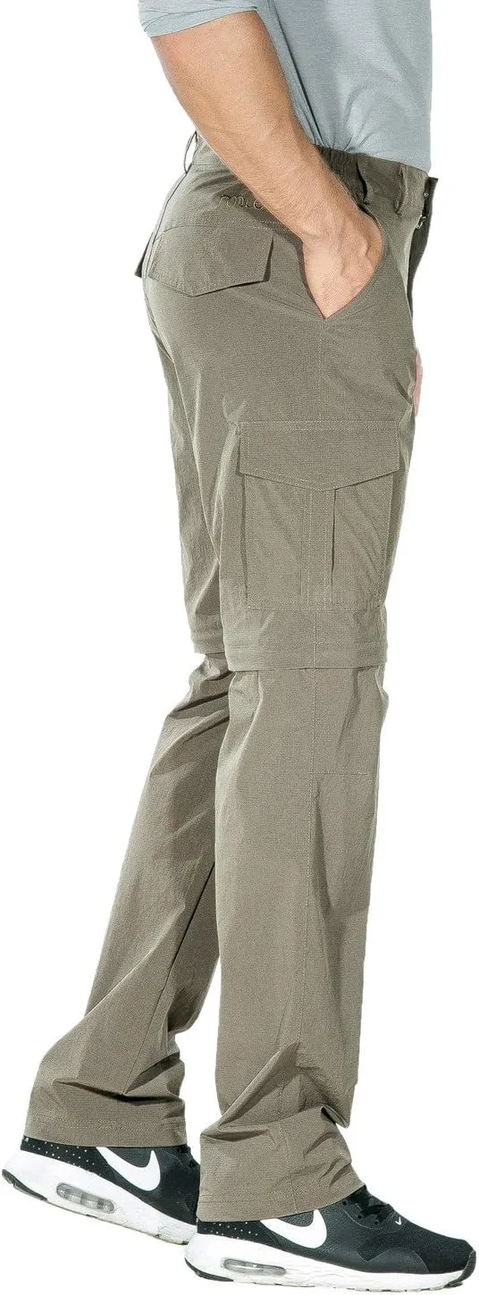 Nonwe Men's Outdoor Quick Dry Water-Resistant Hiking Pants with Drawstring Hem