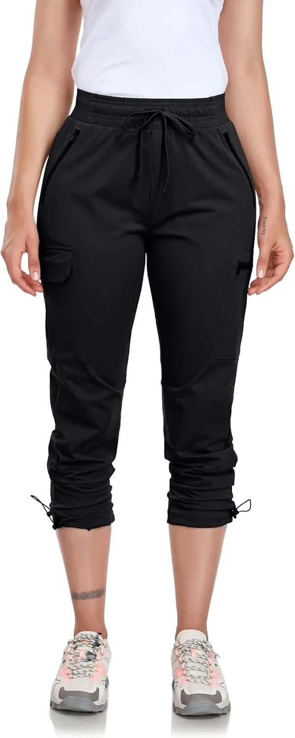Oalka Women's Hiking Pants Water Resistant Quick Dry Cargo Pockets Pants
