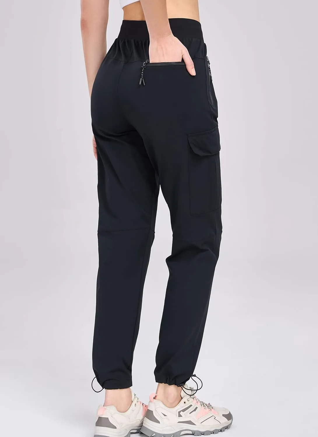 Oalka Women's Hiking Pants Water Resistant Quick Dry Cargo Pockets Pants