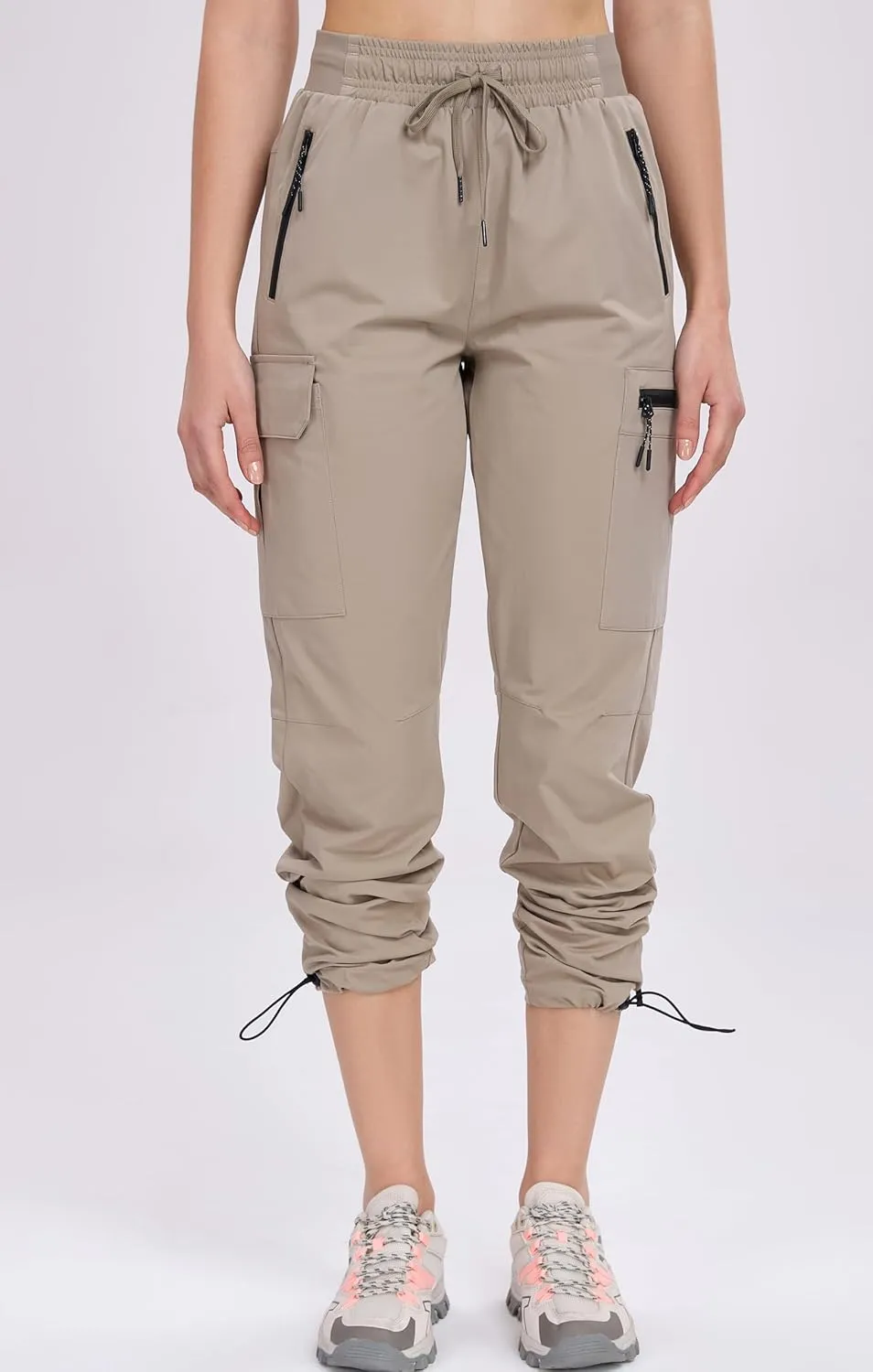 Oalka Women's Hiking Pants Water Resistant Quick Dry Cargo Pockets Pants