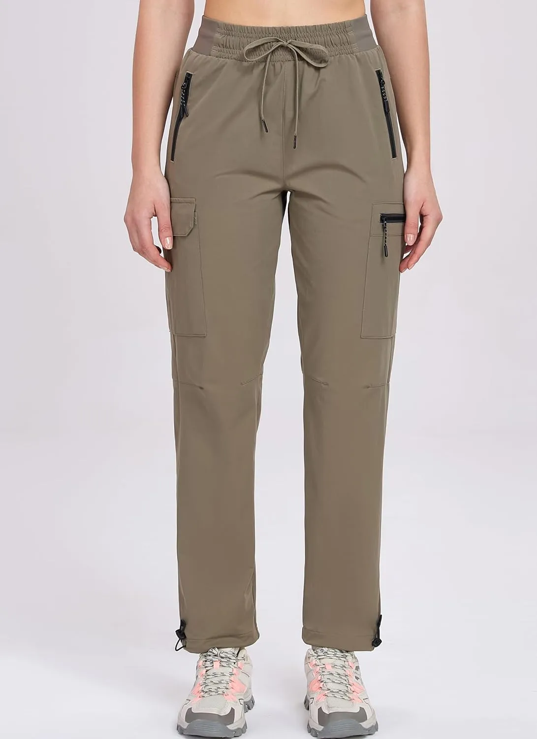 Oalka Women's Hiking Pants Water Resistant Quick Dry Cargo Pockets Pants