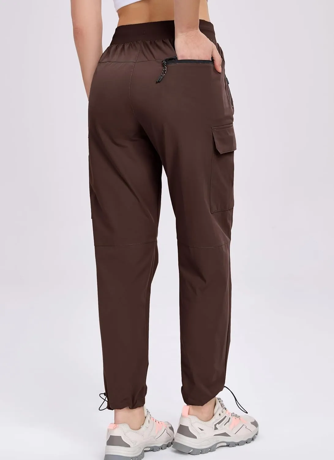 Oalka Women's Hiking Pants Water Resistant Quick Dry Cargo Pockets Pants