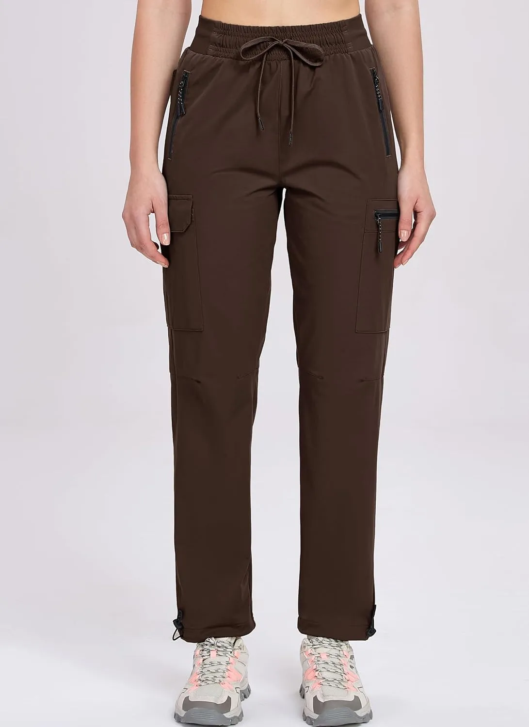 Oalka Women's Hiking Pants Water Resistant Quick Dry Cargo Pockets Pants