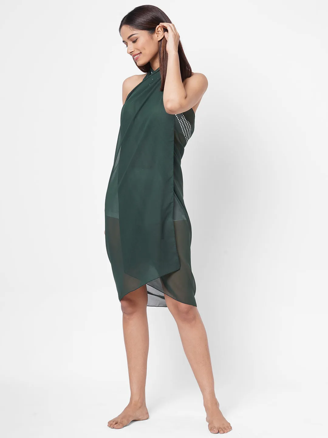 Olive Sequin Sarong