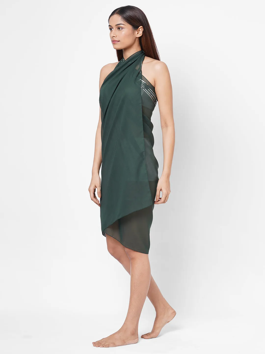 Olive Sequin Sarong