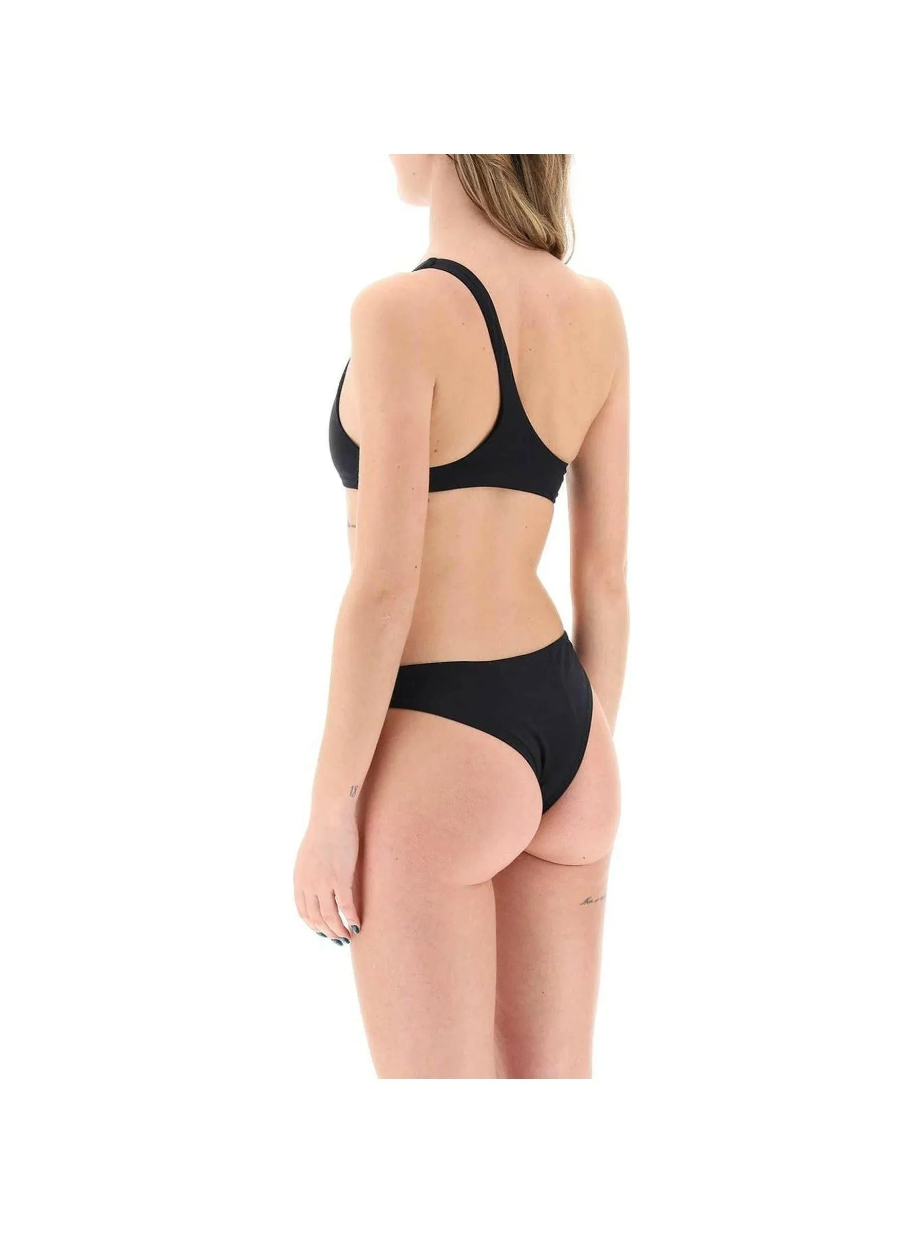 One-Shoulder Embroidered Swim Set