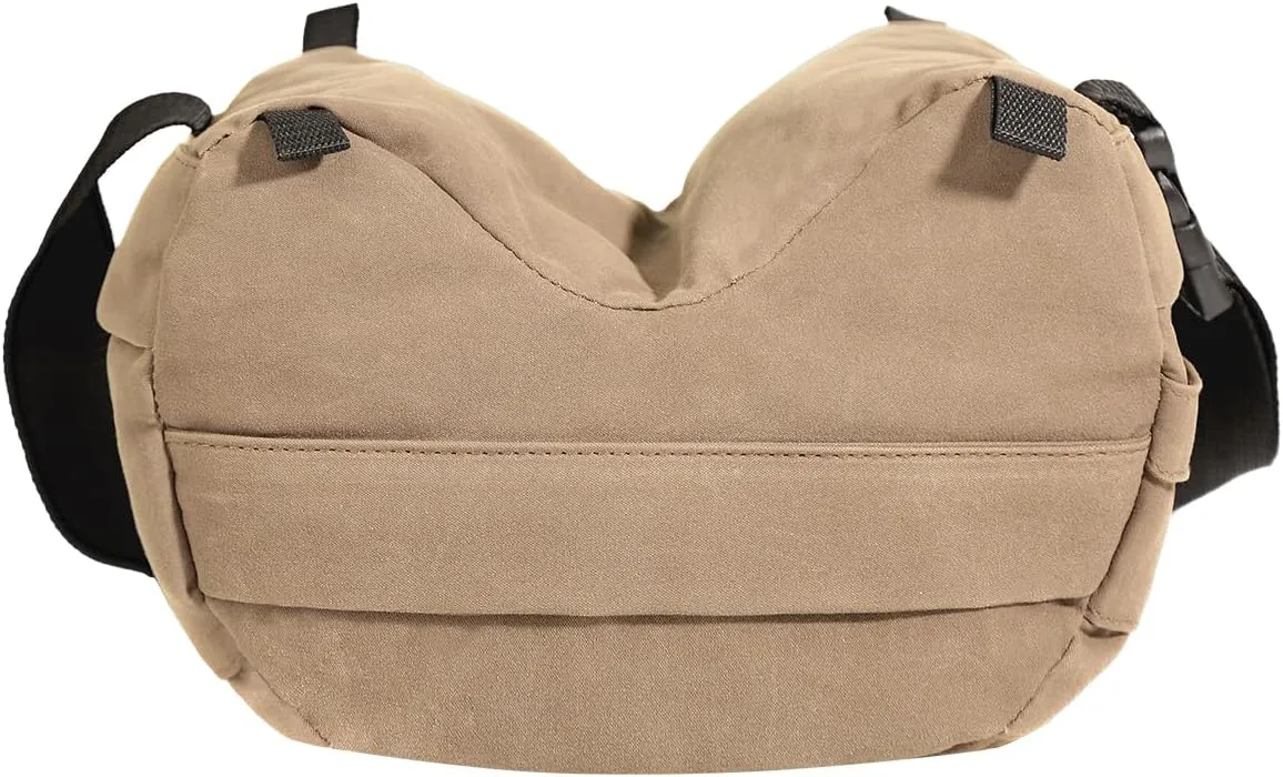 OPENMOON Camera Support Saddle Saddlebags Heavy-Duty Water-Resistant Canvas (Brown, S)