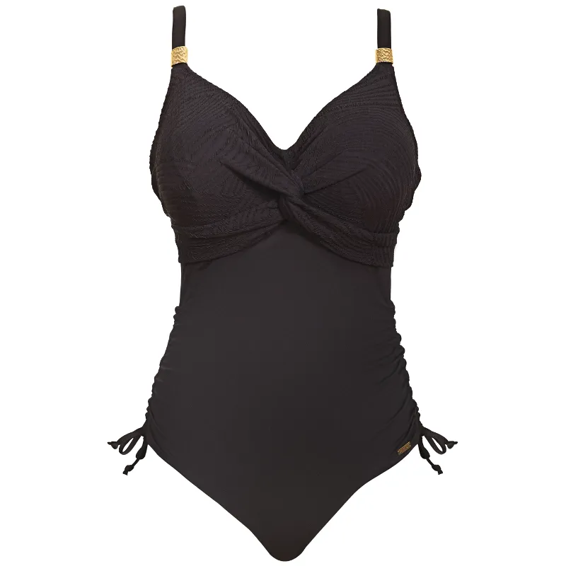Ottawa One Piece Swimsuit Twist Front Black - Fantasie Swim