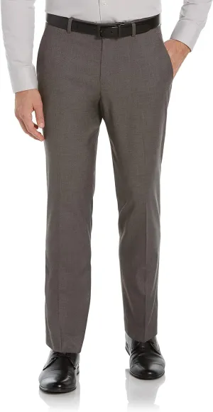 Perry Ellis Men's Portfolio Slim Fit Dress Pants with Active Waistband, Non-Iron Stretch Premium Fabric, Lightweight Durable