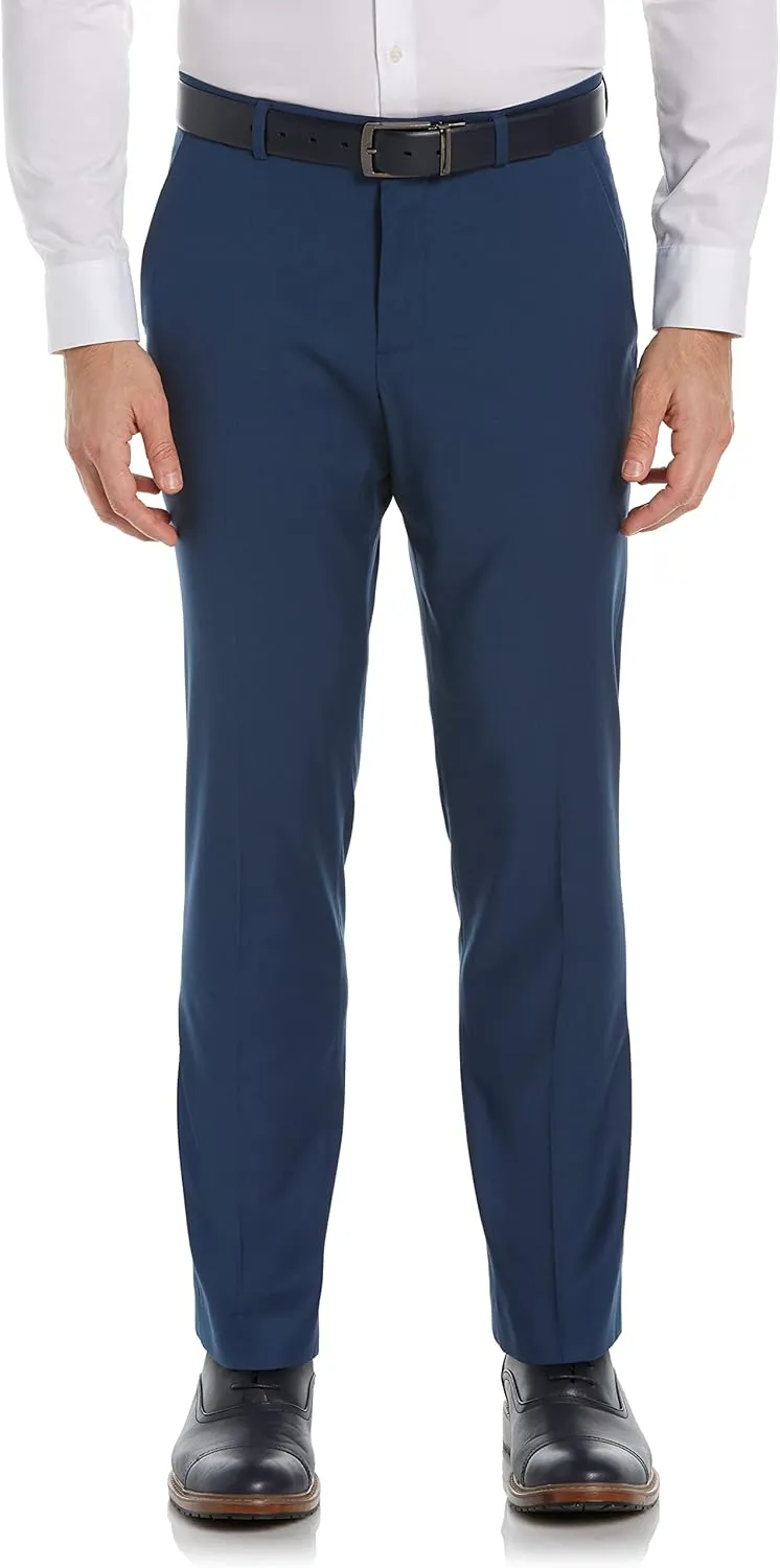 Perry Ellis Men's Portfolio Slim Fit Dress Pants with Active Waistband, Non-Iron Stretch Premium Fabric, Lightweight Durable