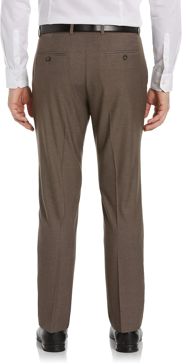 Perry Ellis Men's Portfolio Slim Fit Dress Pants with Active Waistband, Non-Iron Stretch Premium Fabric, Lightweight Durable