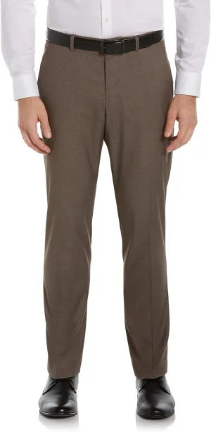 Perry Ellis Men's Portfolio Slim Fit Dress Pants with Active Waistband, Non-Iron Stretch Premium Fabric, Lightweight Durable