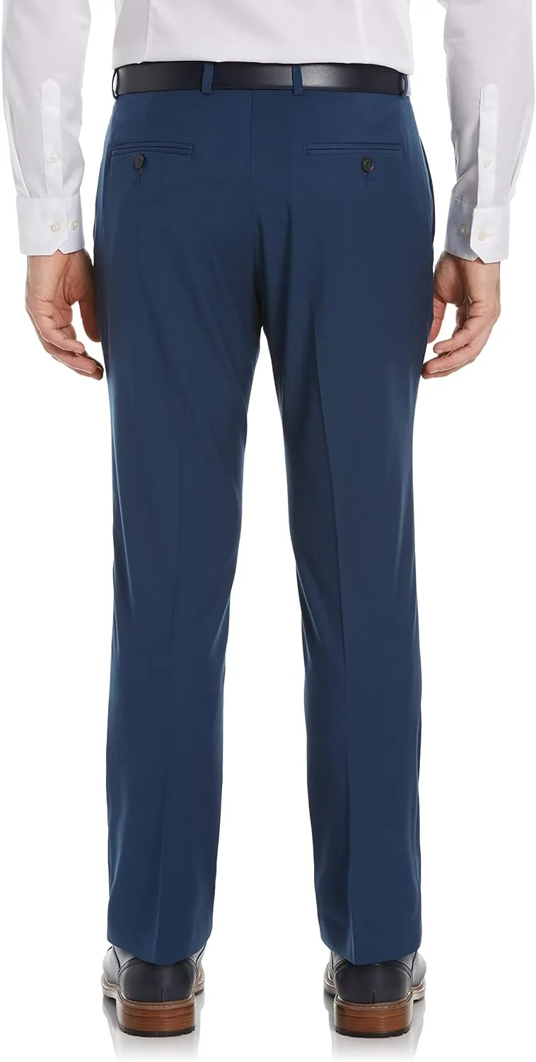 Perry Ellis Men's Portfolio Slim Fit Dress Pants with Active Waistband, Non-Iron Stretch Premium Fabric, Lightweight Durable