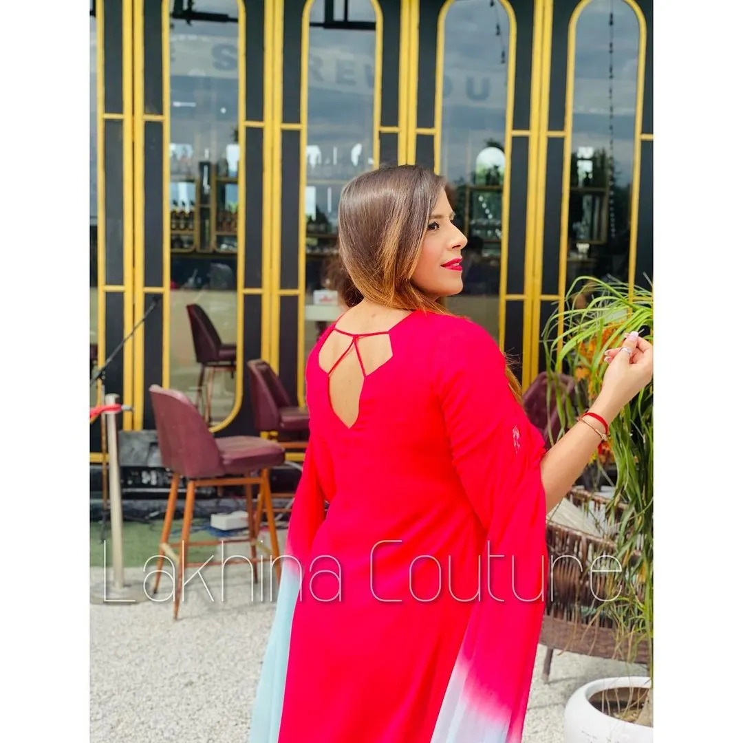 Pink Embroidered Suit