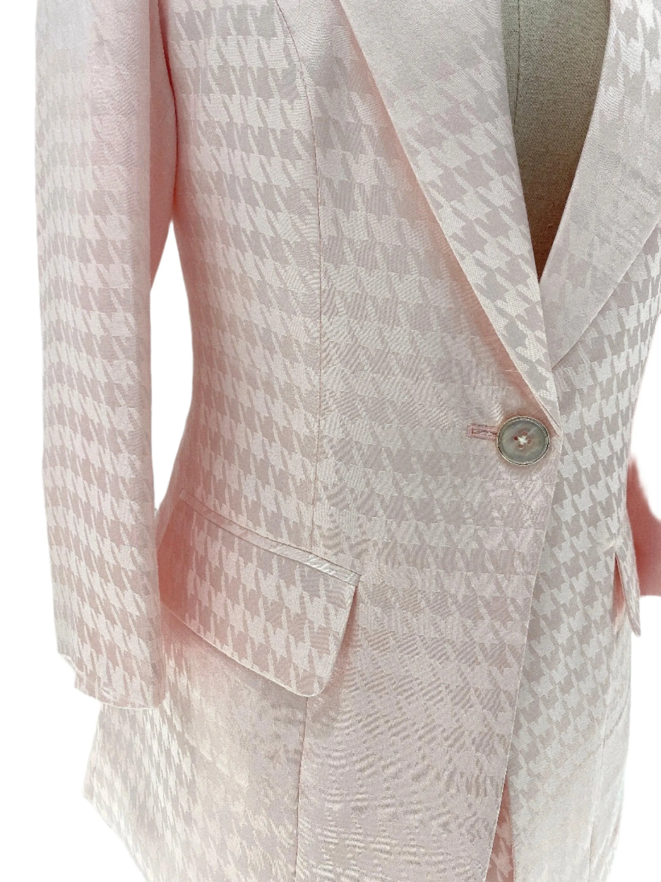 Pink Plaid Pant Suit - Thin Fabric - Elegant Feel