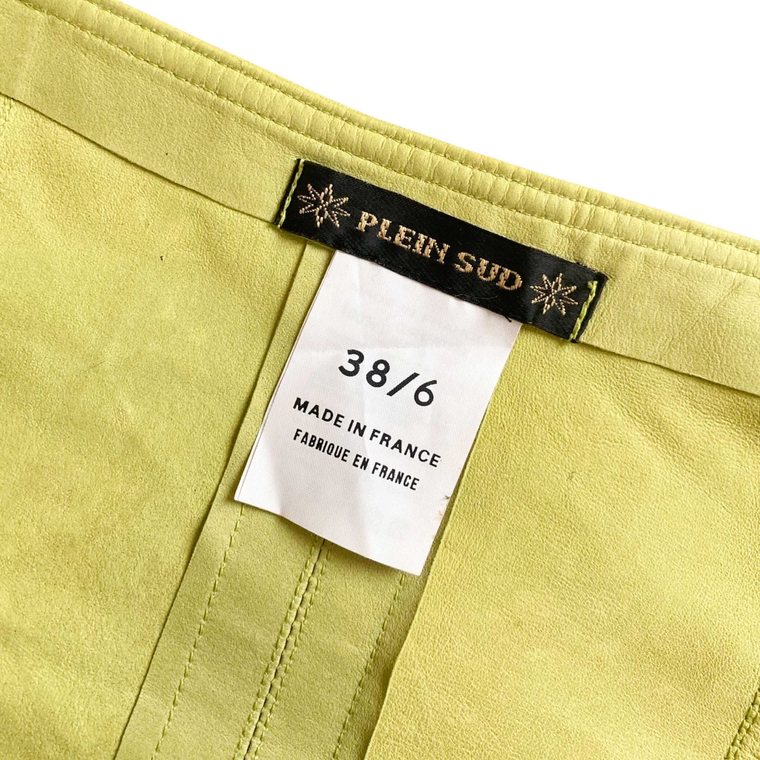 Plein Sud 2000's leather bustier - Apple color