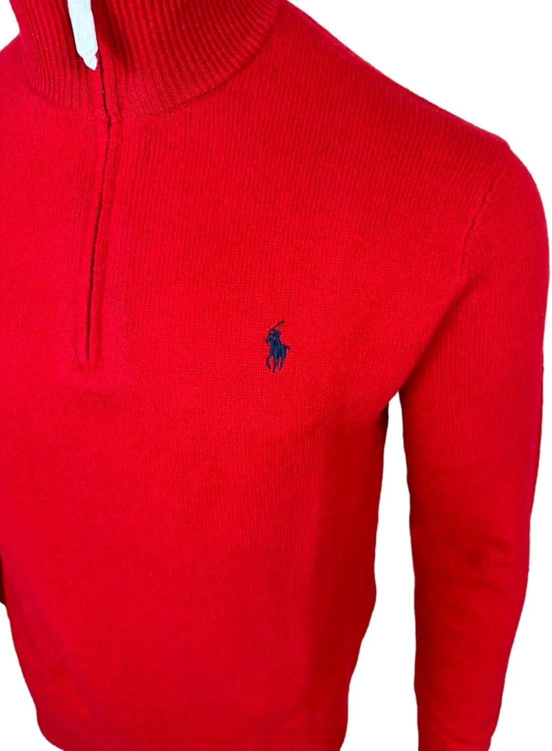 POLO RALPH LAUREN Men's Quarter-Zip Wool Blend Sweater