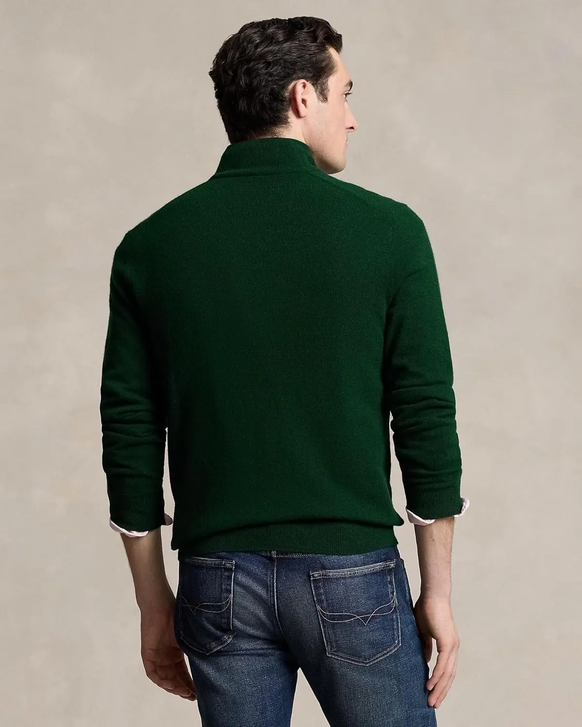 POLO RALPH LAUREN Men's Quarter-Zip Wool Blend Sweater