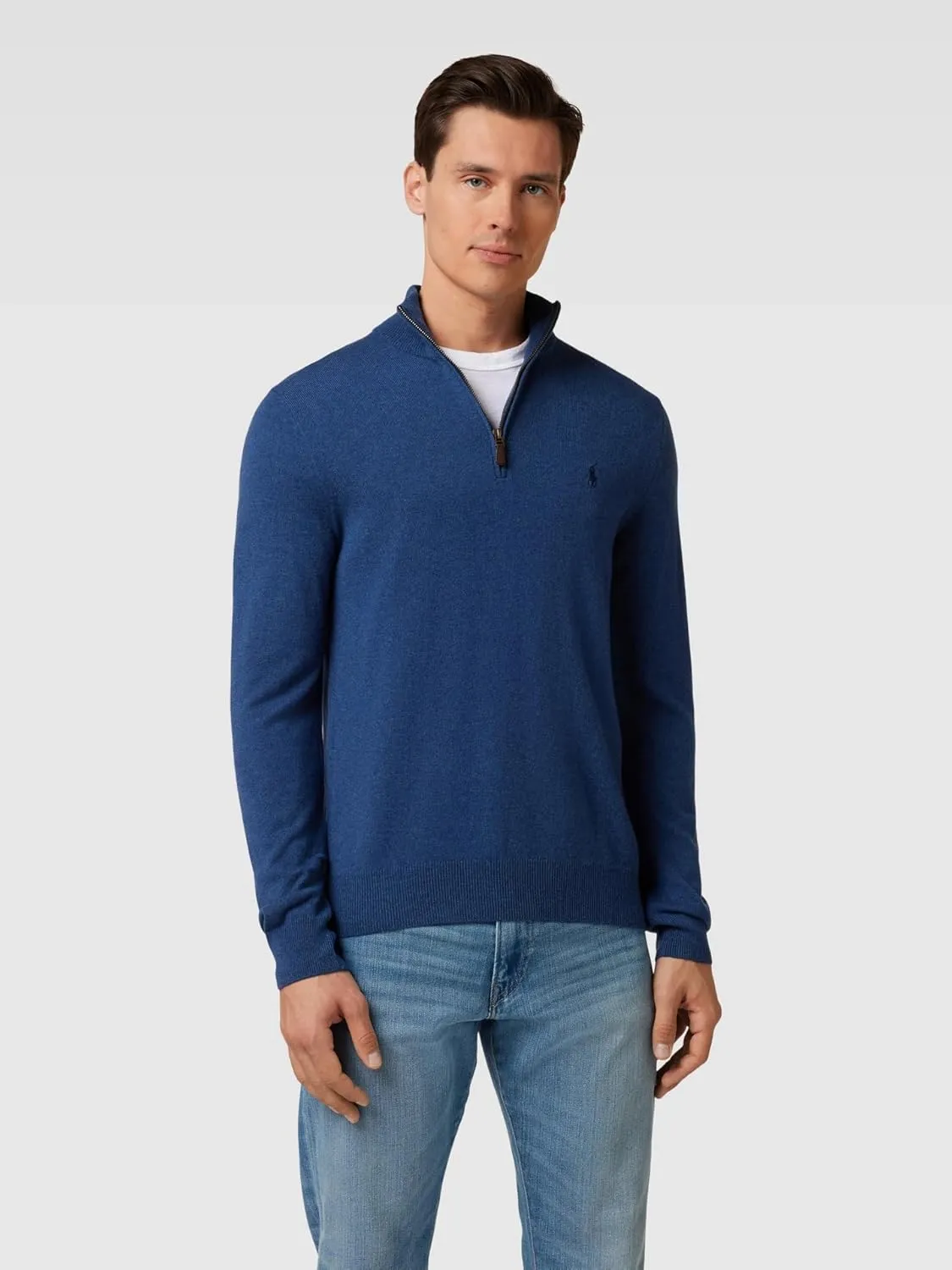 POLO RALPH LAUREN Men's Quarter-Zip Wool Blend Sweater