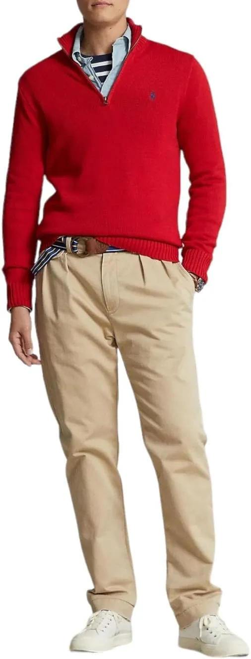 POLO RALPH LAUREN Men's Quarter-Zip Wool Blend Sweater