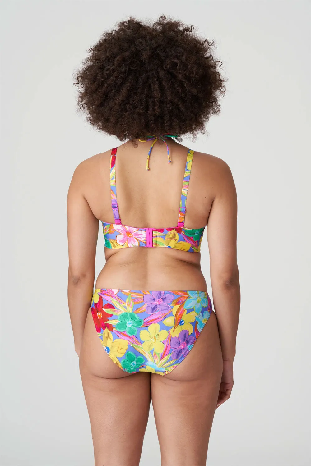 PrimaDonna 'Sazan' Bikini Set with Padded Top and Rio Brief in Blue Bloom (Multicolour)