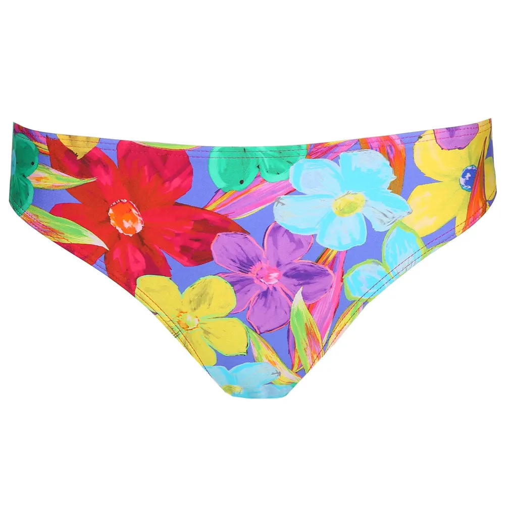 PrimaDonna 'Sazan' Bikini Set with Padded Top and Rio Brief in Blue Bloom (Multicolour)