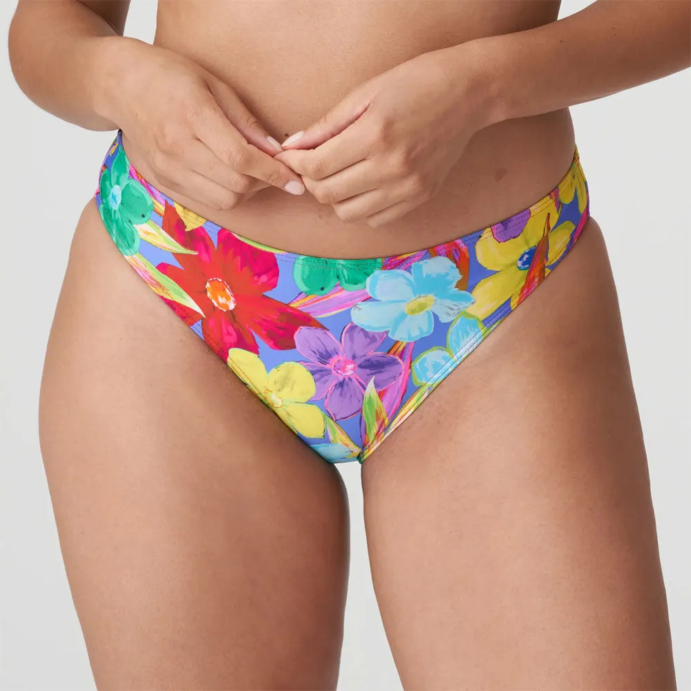 PrimaDonna 'Sazan' Bikini Set with Padded Top and Rio Brief in Blue Bloom (Multicolour)