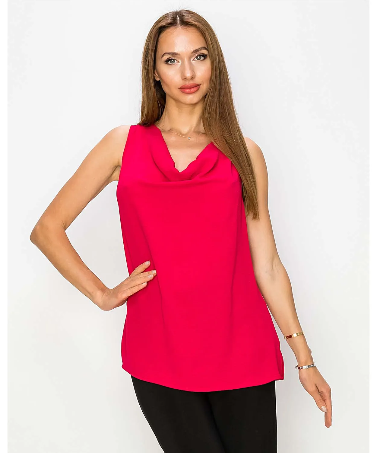 Racerback Cowl Neck Top