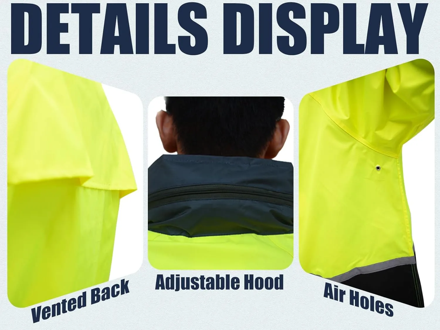 RainRider Rain Suits for Men Women Waterproof Hi-Vis Rain Gear Durable Oxford Rain Jacket Coat with Pants
