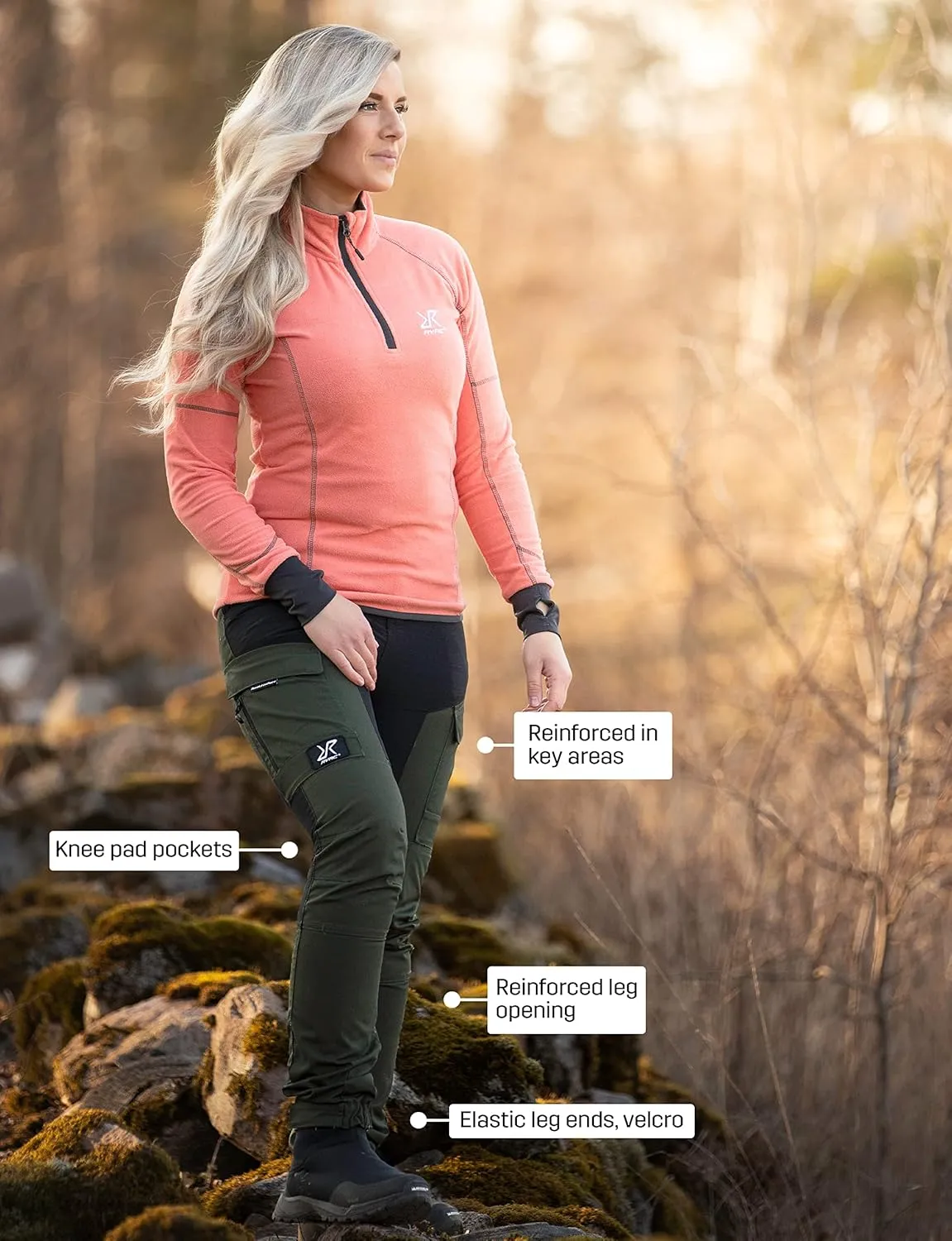 RevolutionRace Women's GP Pants, Durable Pants for All Outdoor Activities