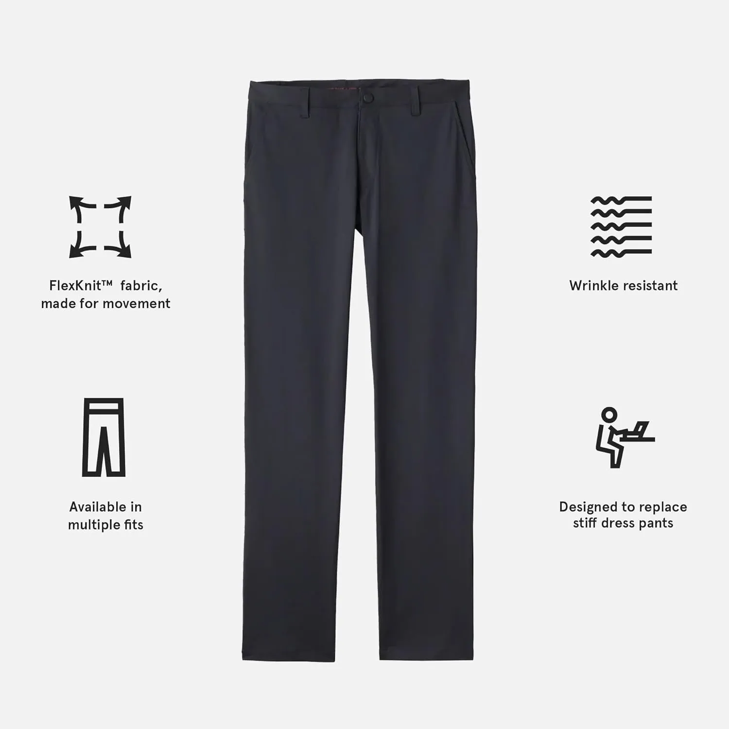 Rhone Commuter Pants for Men, Classic-Fit Mens Dress Pants, Machine Washable, Wrinkle Resistant, Stretch Straight Leg Casual
