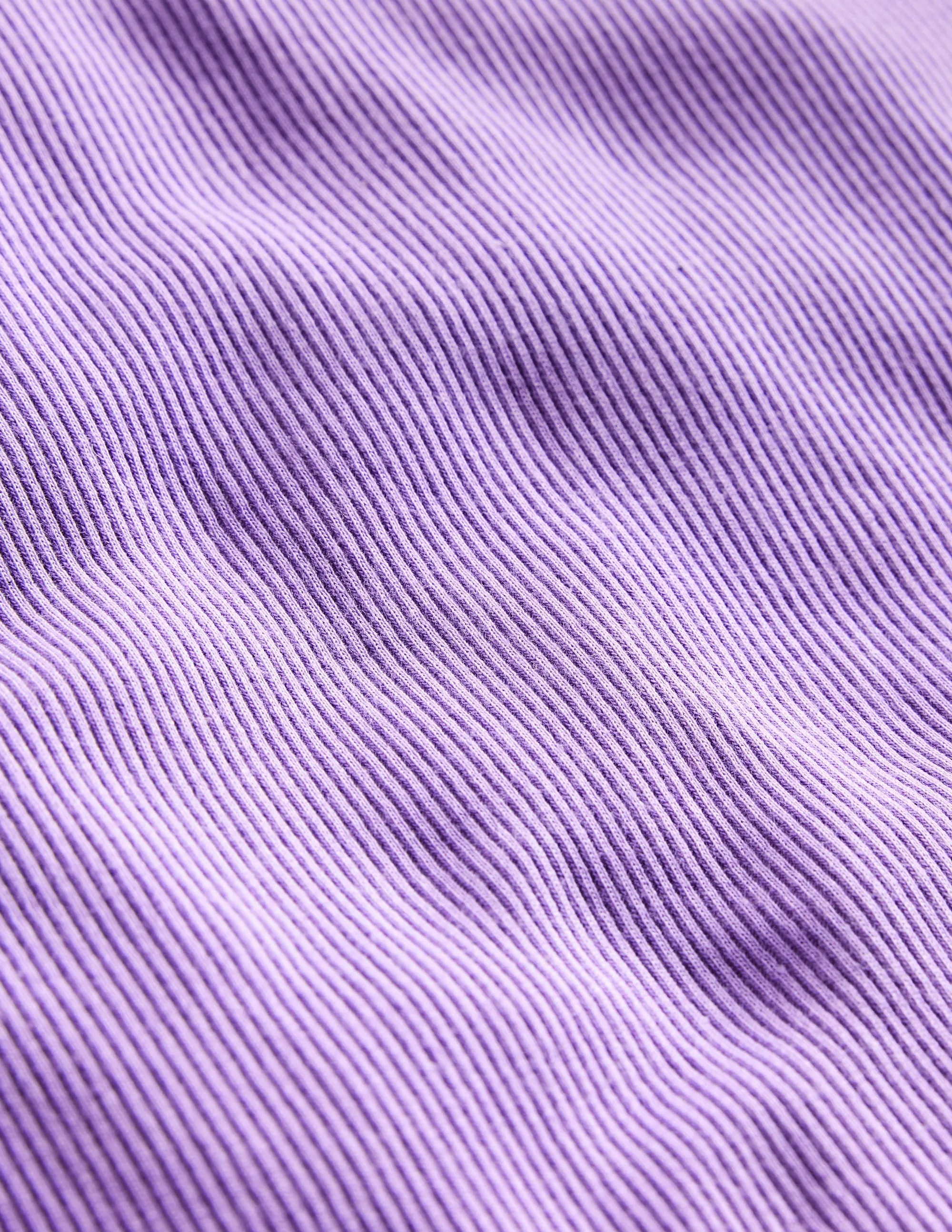 Ribbed Long Sleeve T-Shirt-Parma Violet