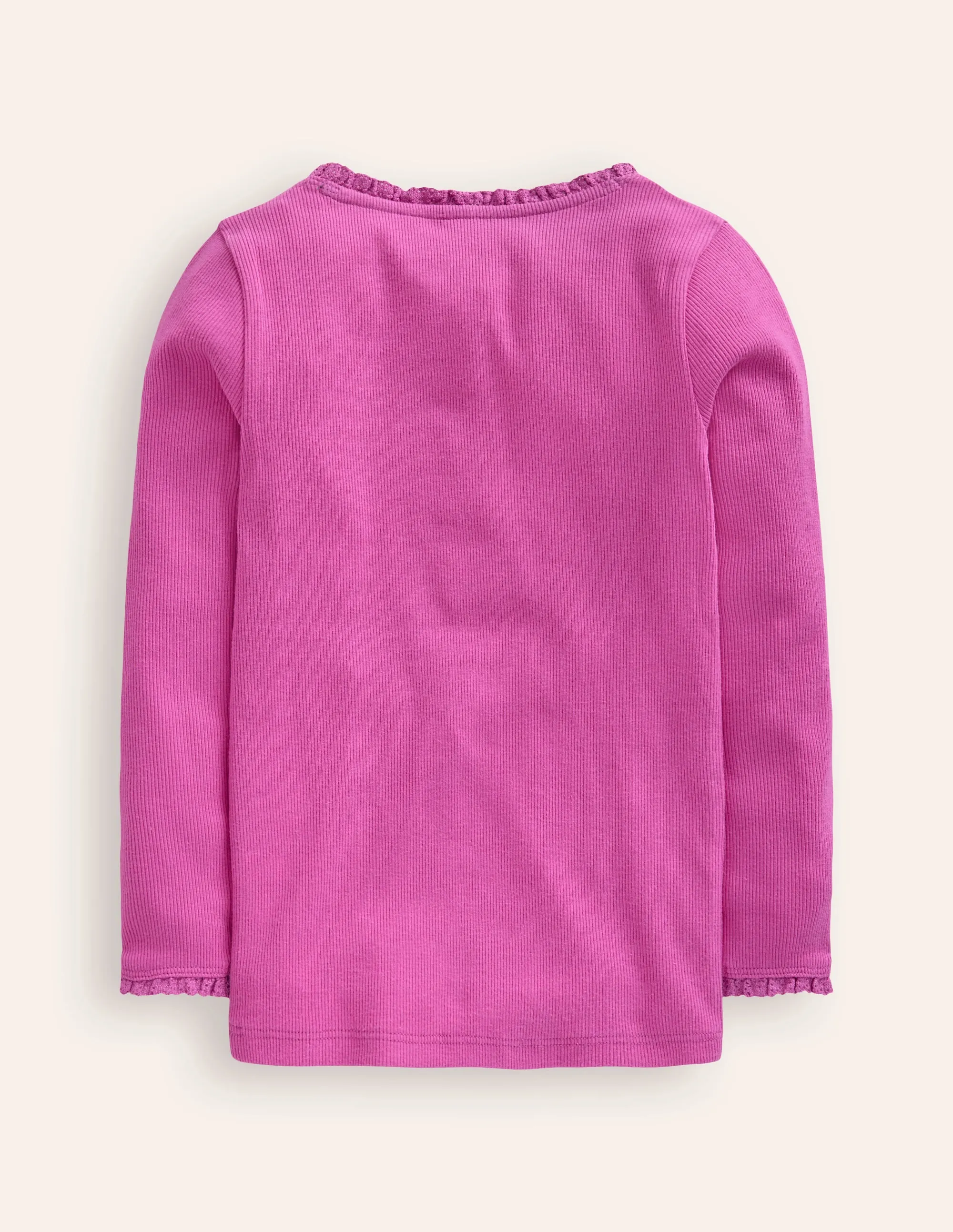 Ribbed Long Sleeve T-shirt-Purple Berry Smoothie