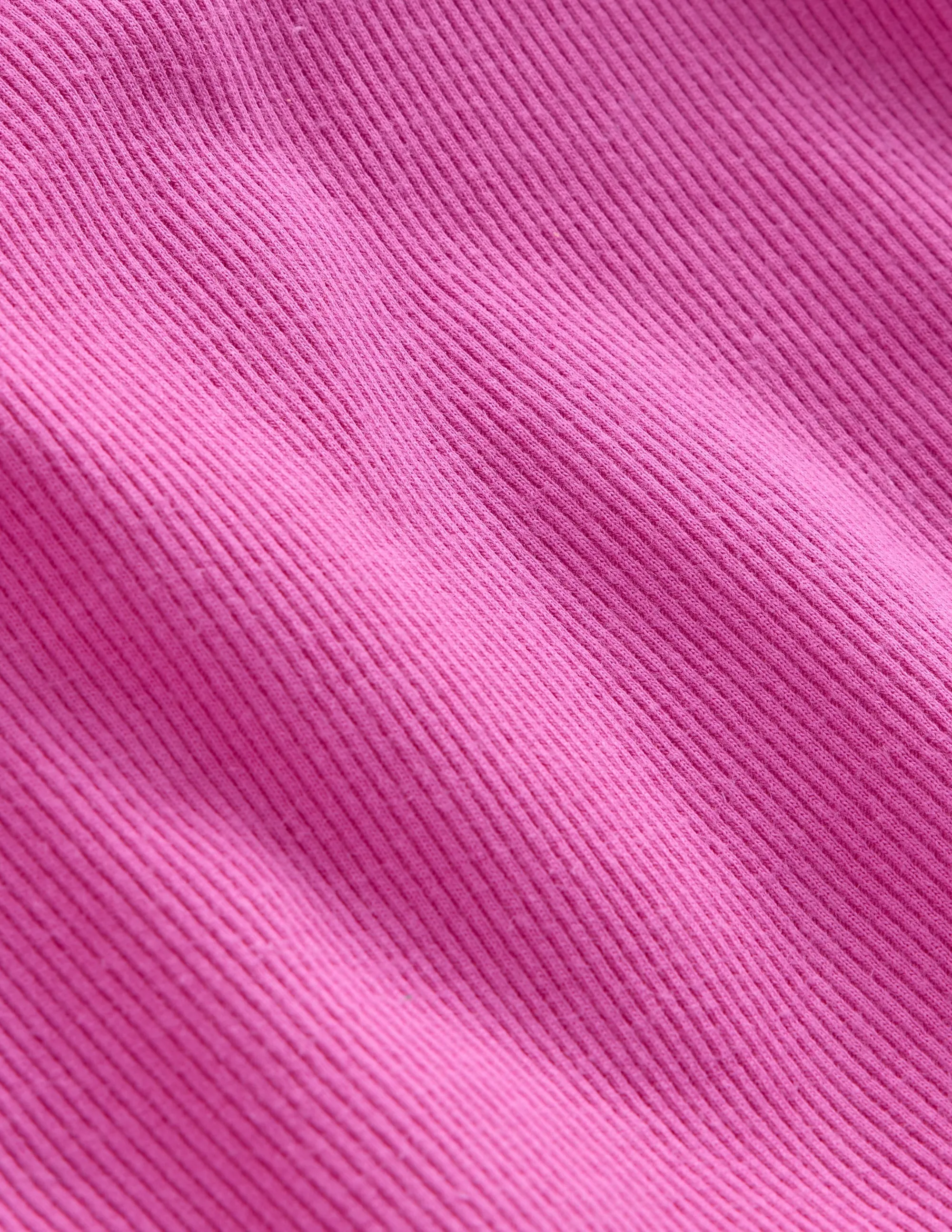 Ribbed Long Sleeve T-shirt-Purple Berry Smoothie