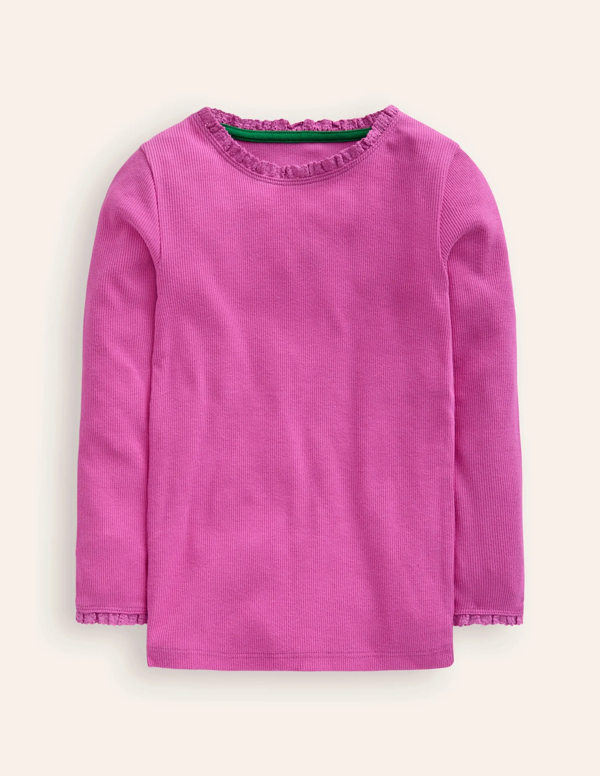Ribbed Long Sleeve T-shirt-Purple Berry Smoothie