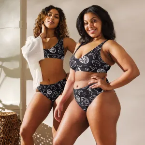 Rocket Ships and Planets Womens Recycled High Waisted Bikini Set