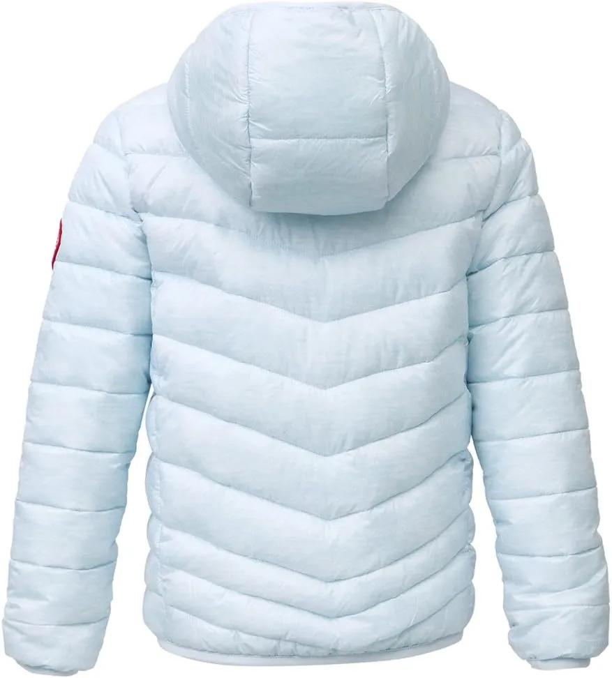 Rokka&Rolla Girls' Reversible Lightweight Puffer Jacket Hooded Water-Resistant Winter Coat